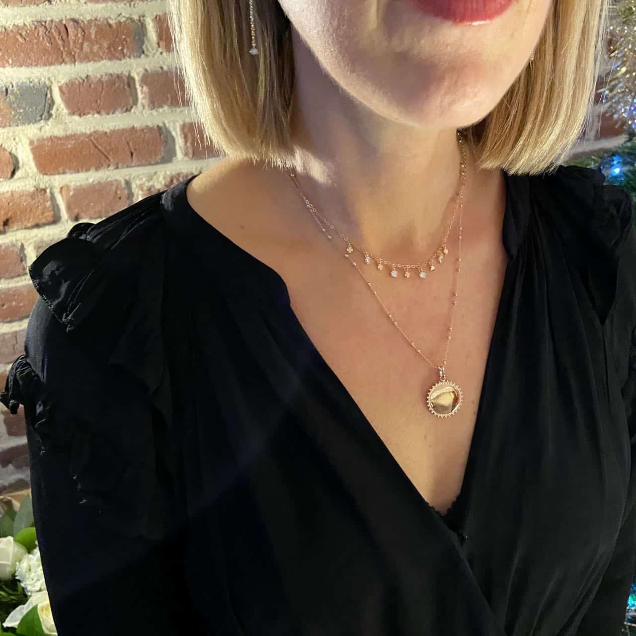 Pendentif plaqué or médaille