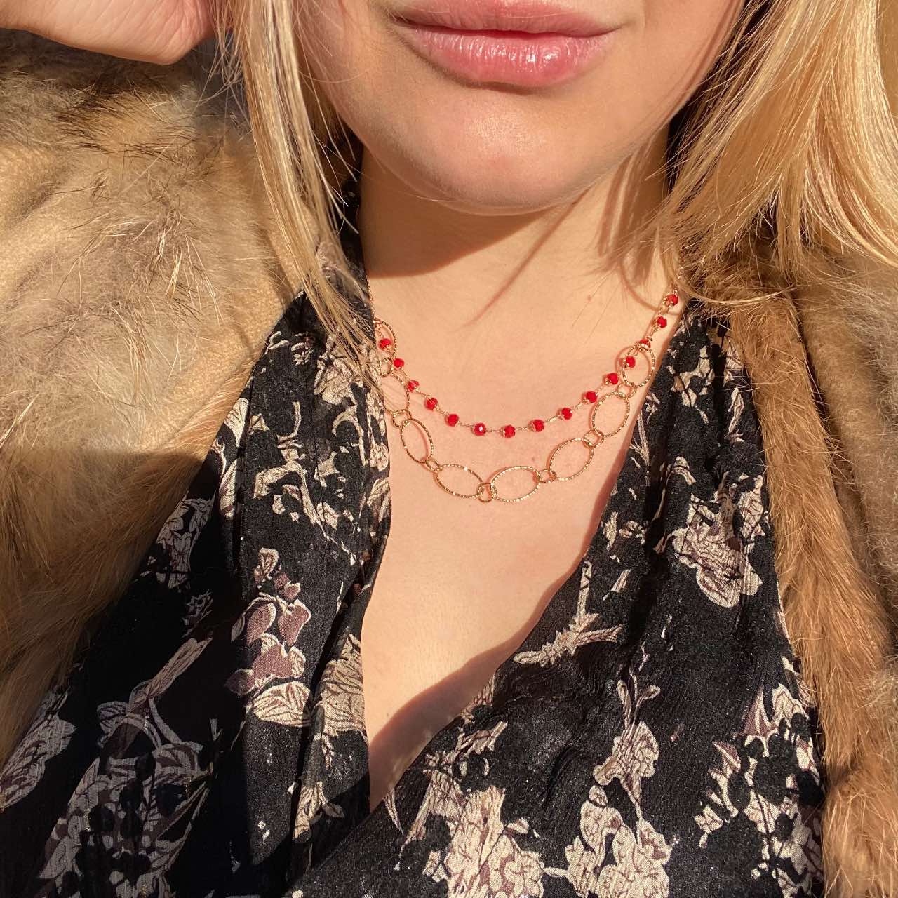 Collier femme plaqué or
