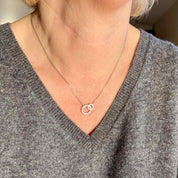 collier minimaliste argent zircons