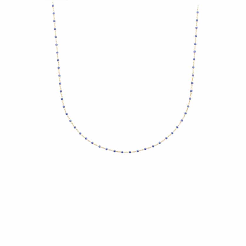 collier perles miyuki bleu