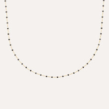 Collier à perles Miyuki noir et doré, rang unique avec perles régulières