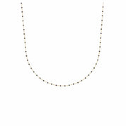 Collier petites perles noires plaqué or