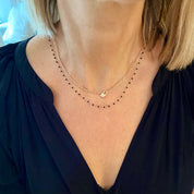 collier petites perles miyuki noires