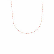 Collier plaqué or perles miyuki rose