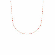 Collier plaqué or perles miyuki rouge