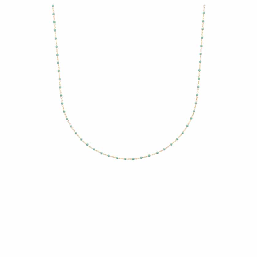 Collier perles miyuki vert
