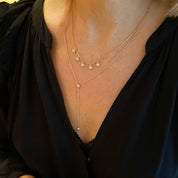 Collier cravate plaqué or étoiles