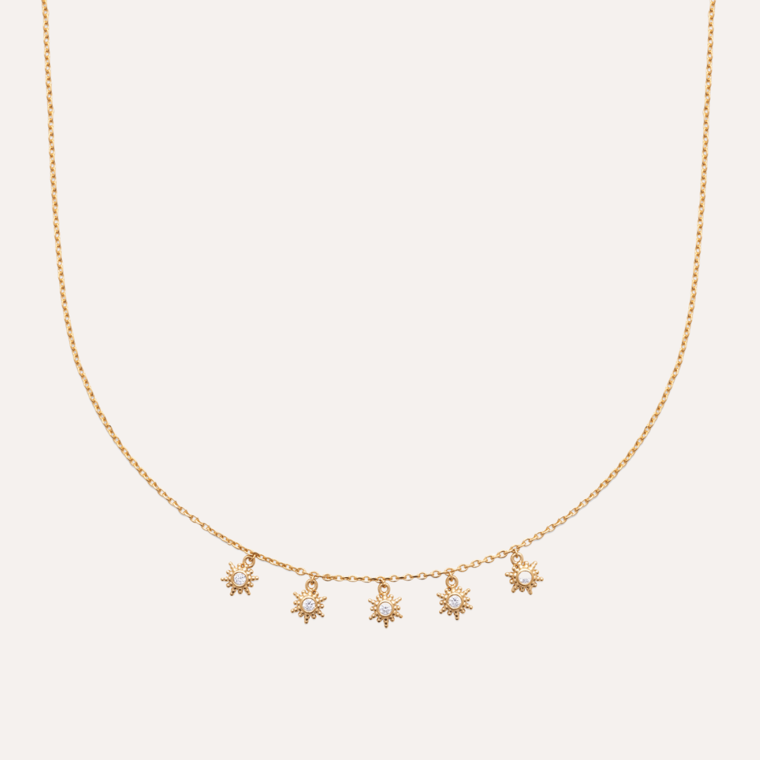 Collier plaqué or étoiles