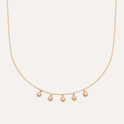 Collier plaqué or étoiles