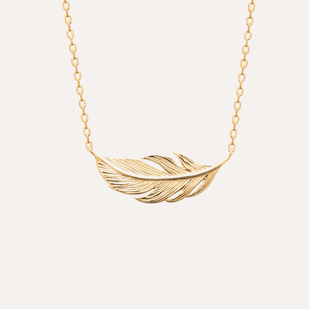 Gros plan collier plume