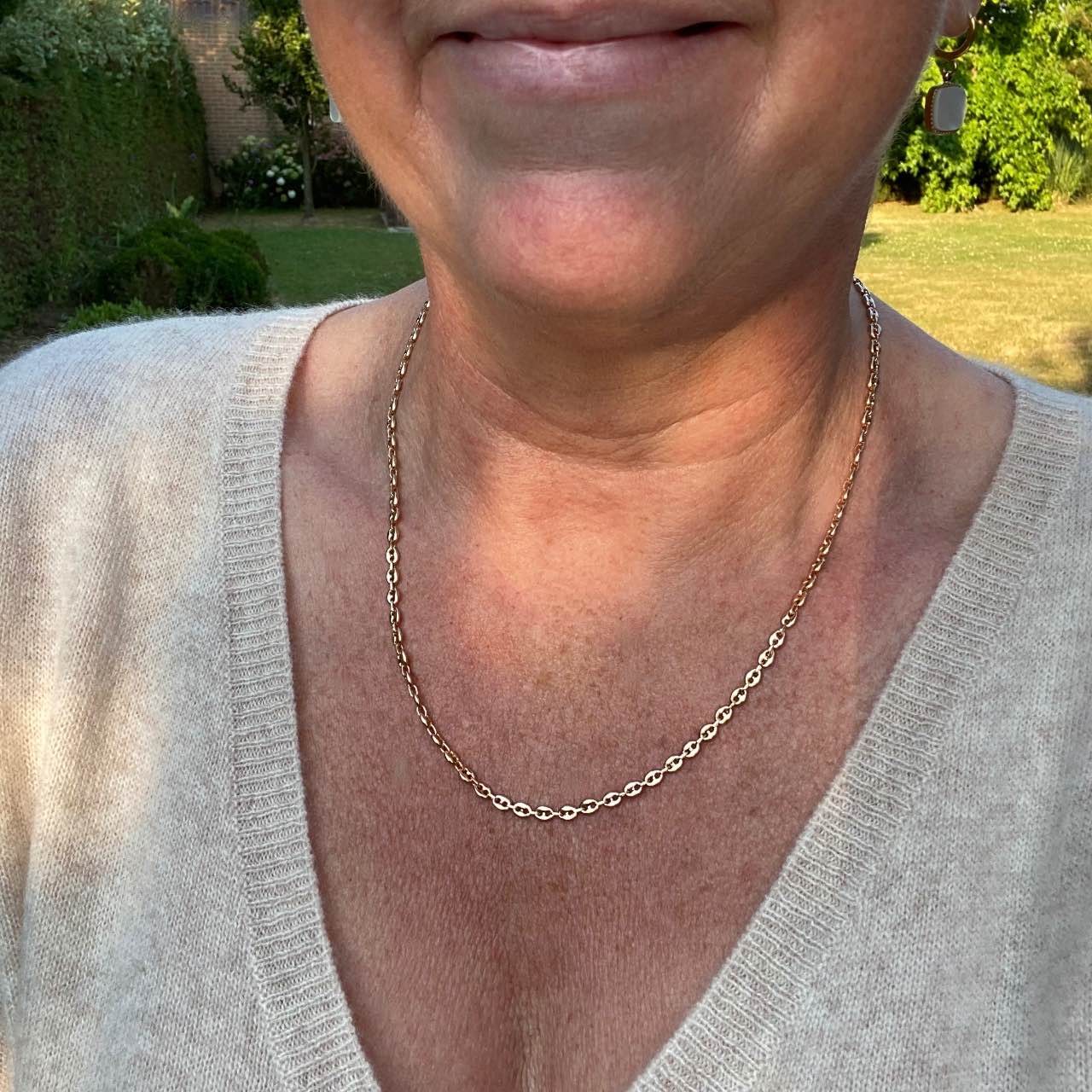 collier grain de café plaqué or