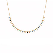 Collier femme perles couleurs