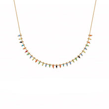 Collier femme perles couleurs