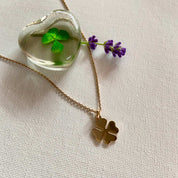 Collier pendentif Trèfle plaqué or