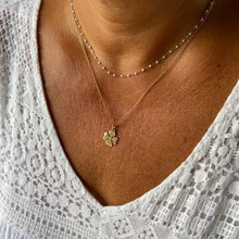 Collier plaqué or avec pendentif trèfle