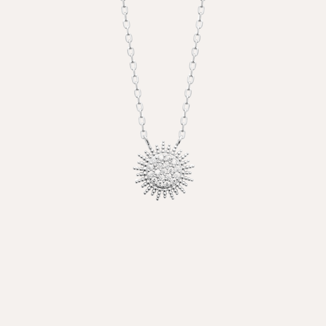 Collier argent soleil