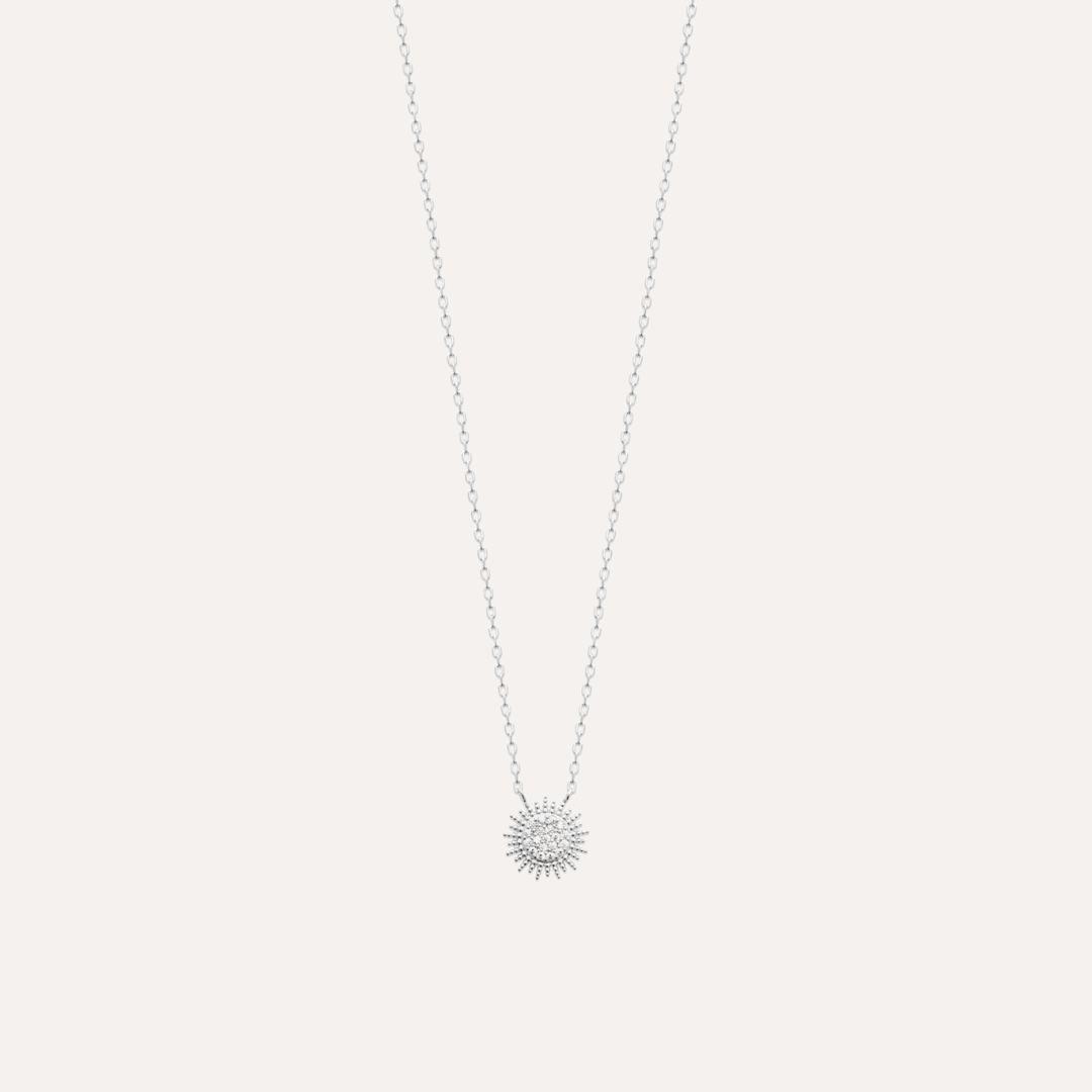 Collier argent soleil