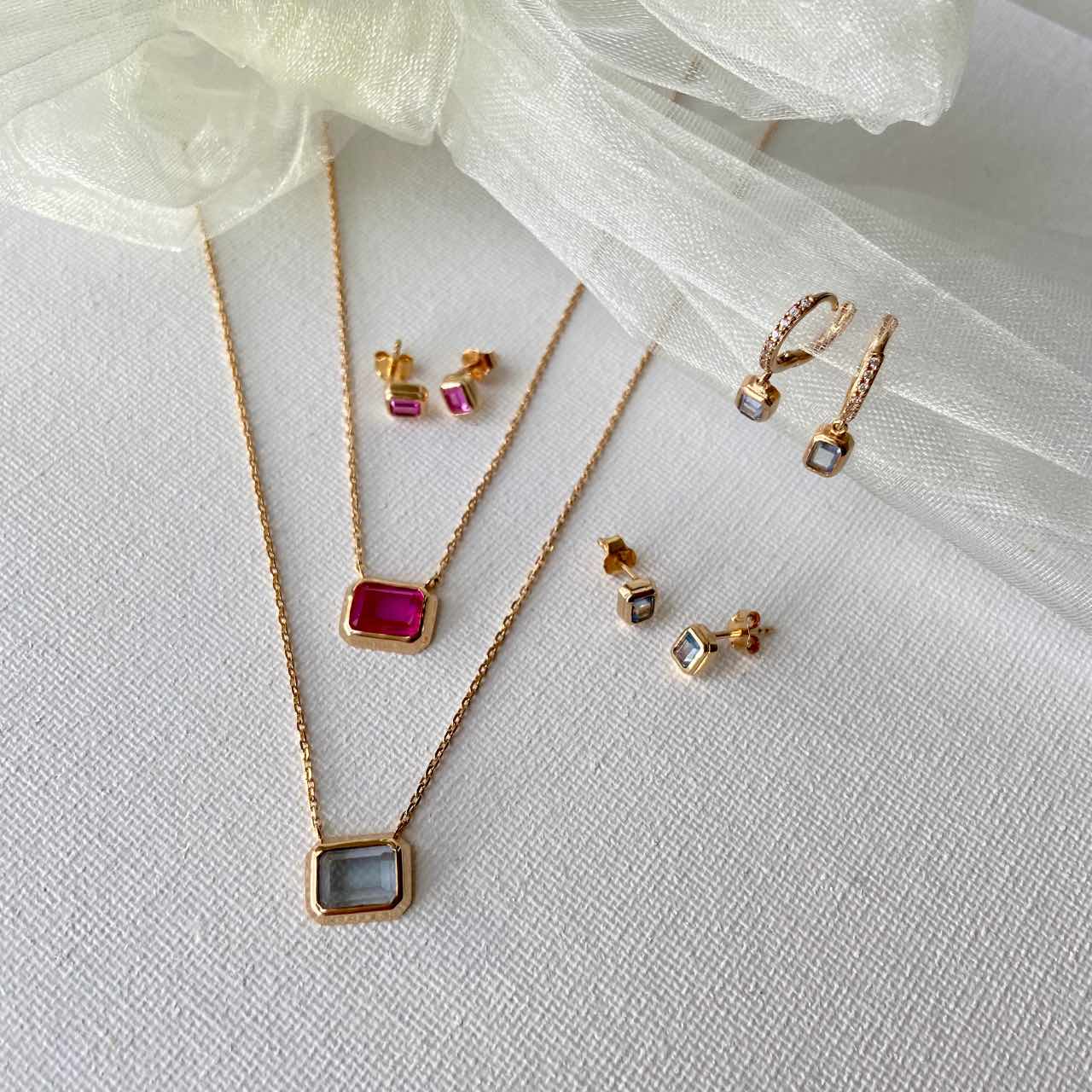 Collier et boucles d'oreilles Hermione