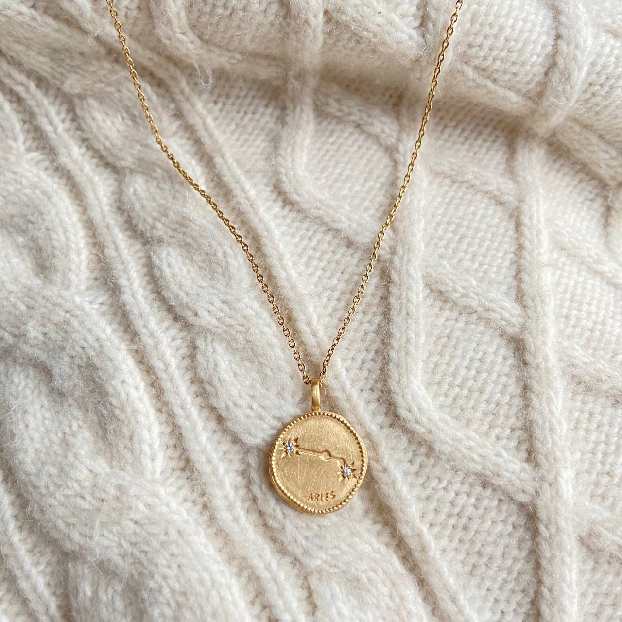 Collier plaqué or pendentif Bélier