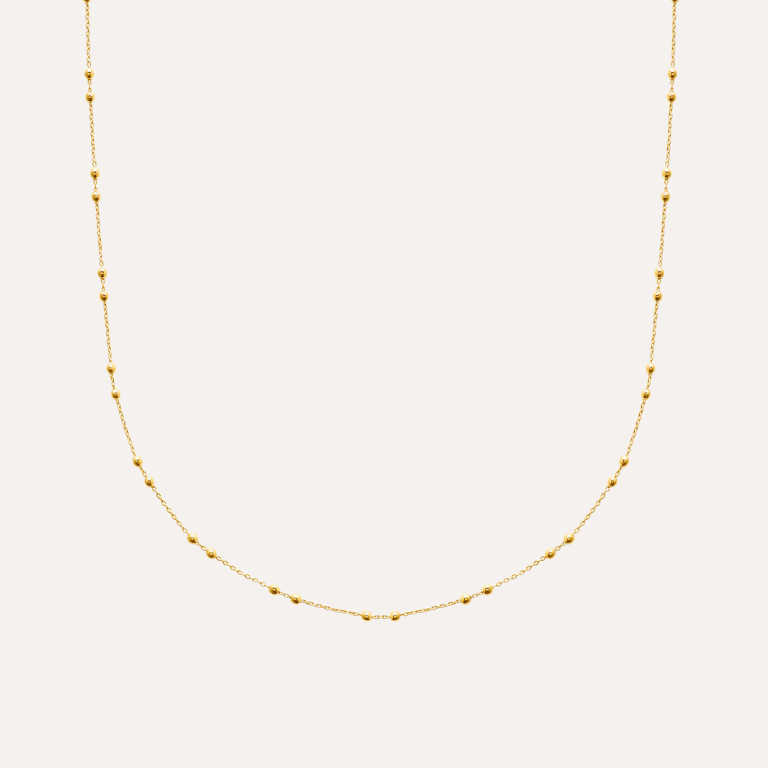 Collier chaine boule plaqué or