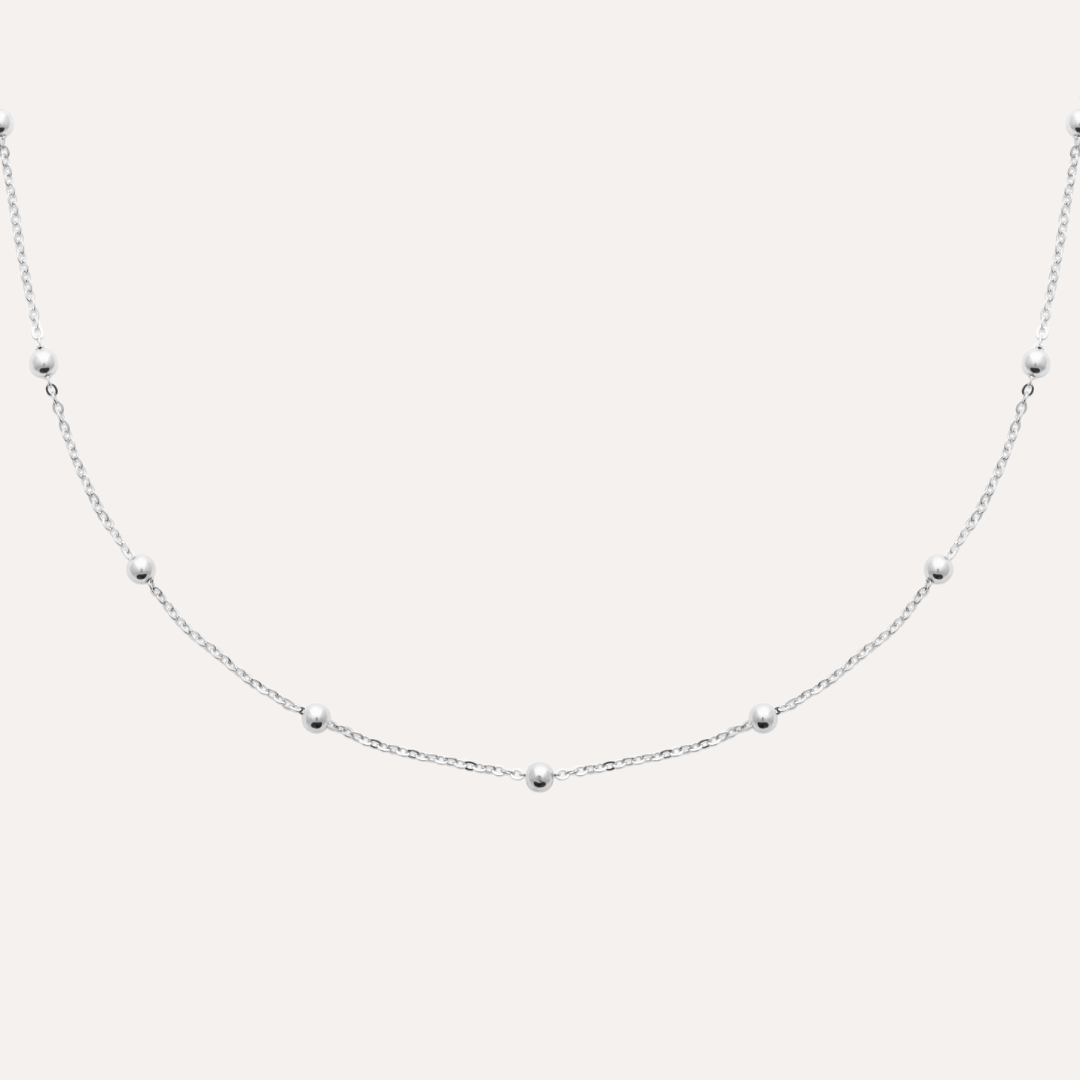 Collier chaîne argent boules