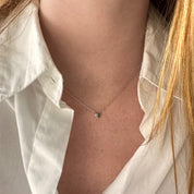 Collier coeur argent zirconium