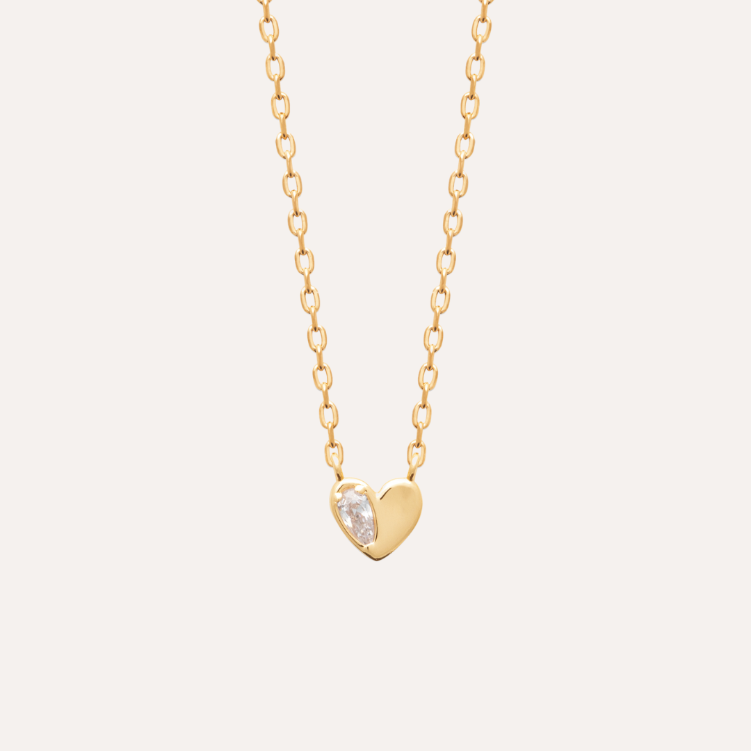 Collier plaqué or petit coeur