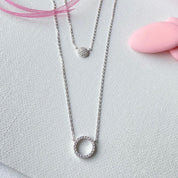 Collier double chaîne argent