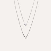 Collier double argent