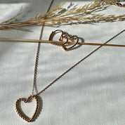 Collier et créoles coeur plaqué or