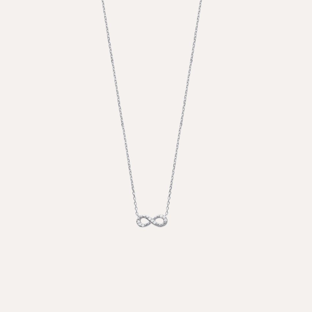 Collier argent infini zirconium