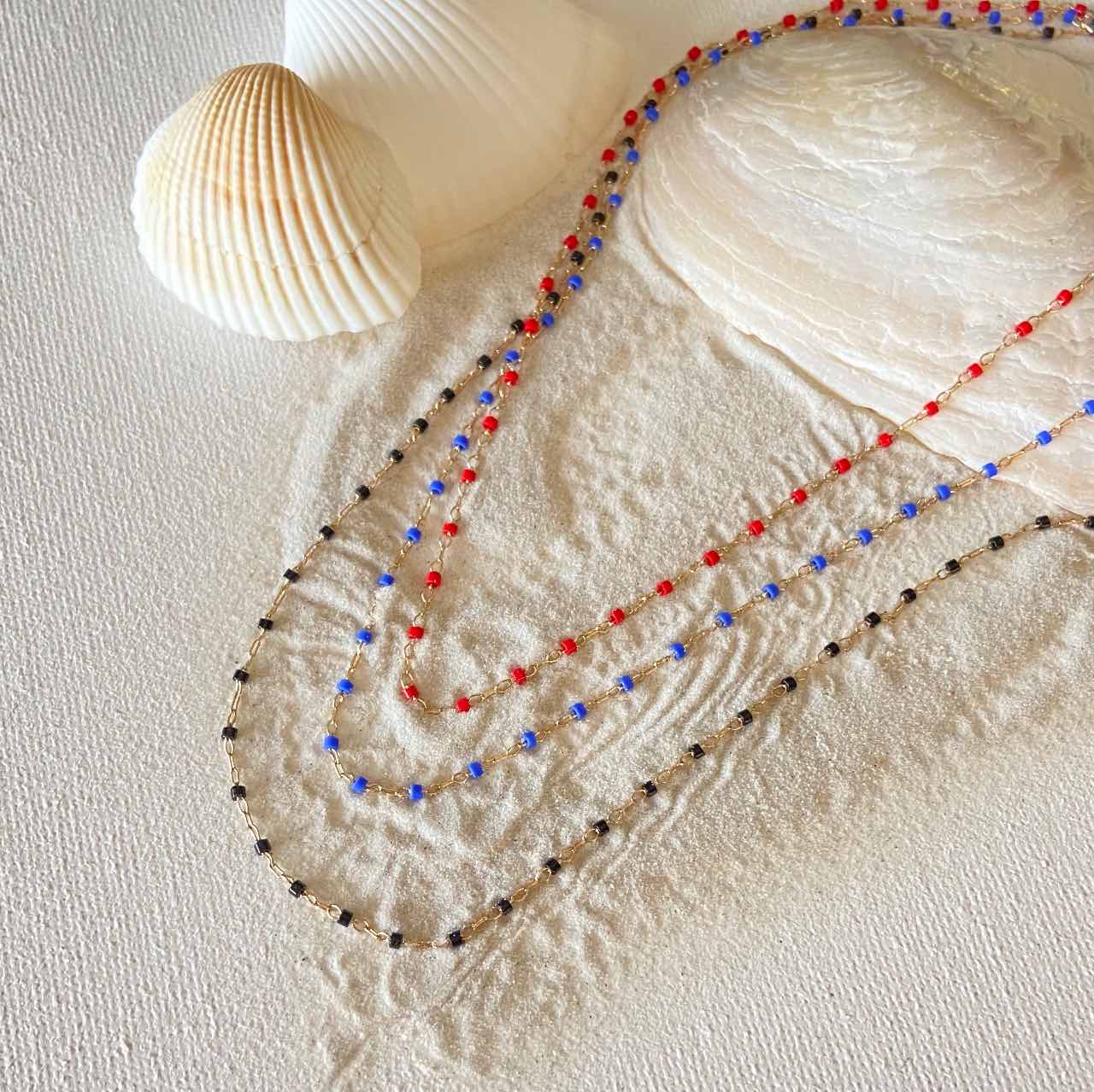 Collier plaqué or perles miyuki