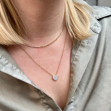 collier coeur zirconium plaqué or