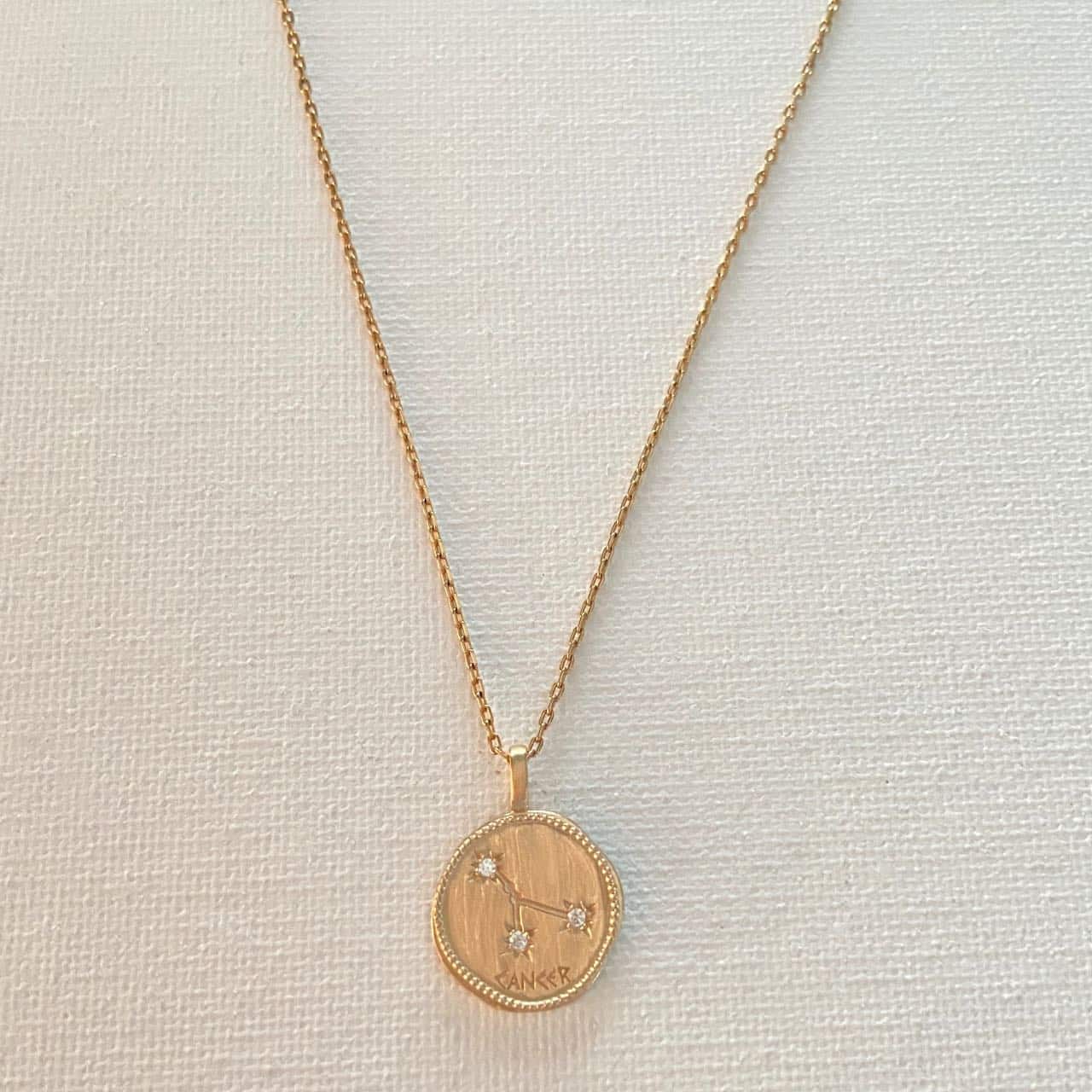 Cgaube plaqué or avec pendentif cancer