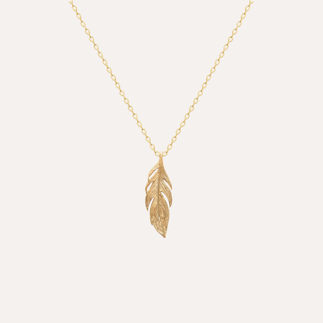 Collier pendentif plume