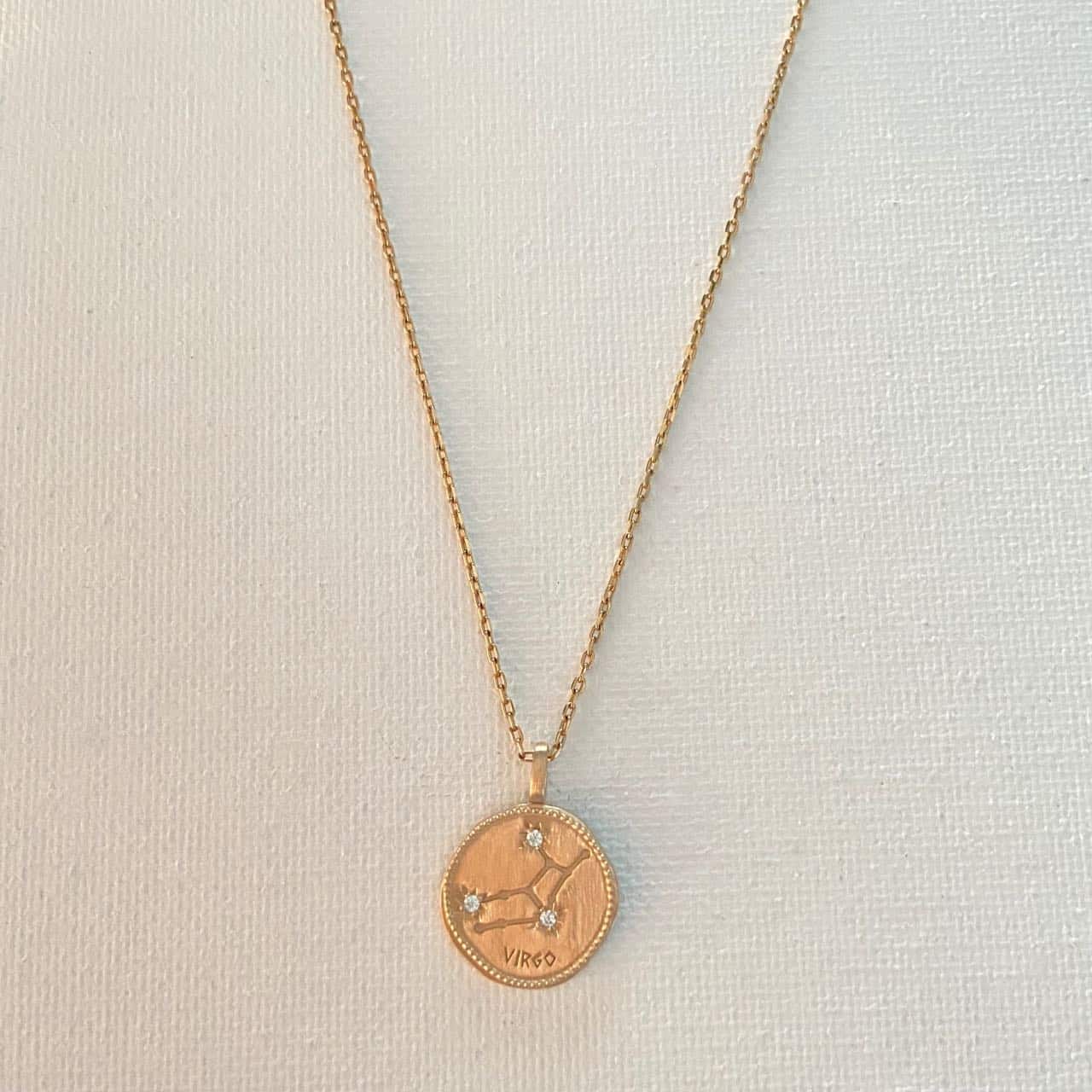 Collier pendentif astrologique vierge