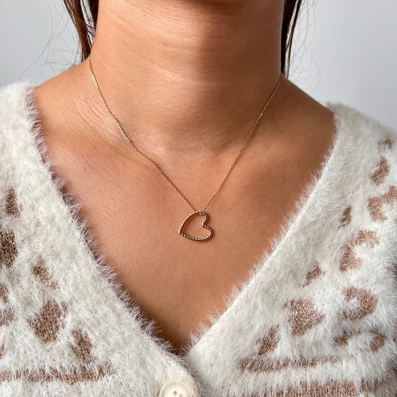 Collier pendentif plaqué or coeur