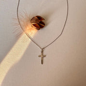 Collier pendentif croix argent