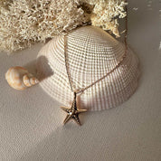 Collier pendentif étoile de mer plaqué or