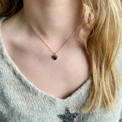 Collier pendentif plaqué or petit coeur