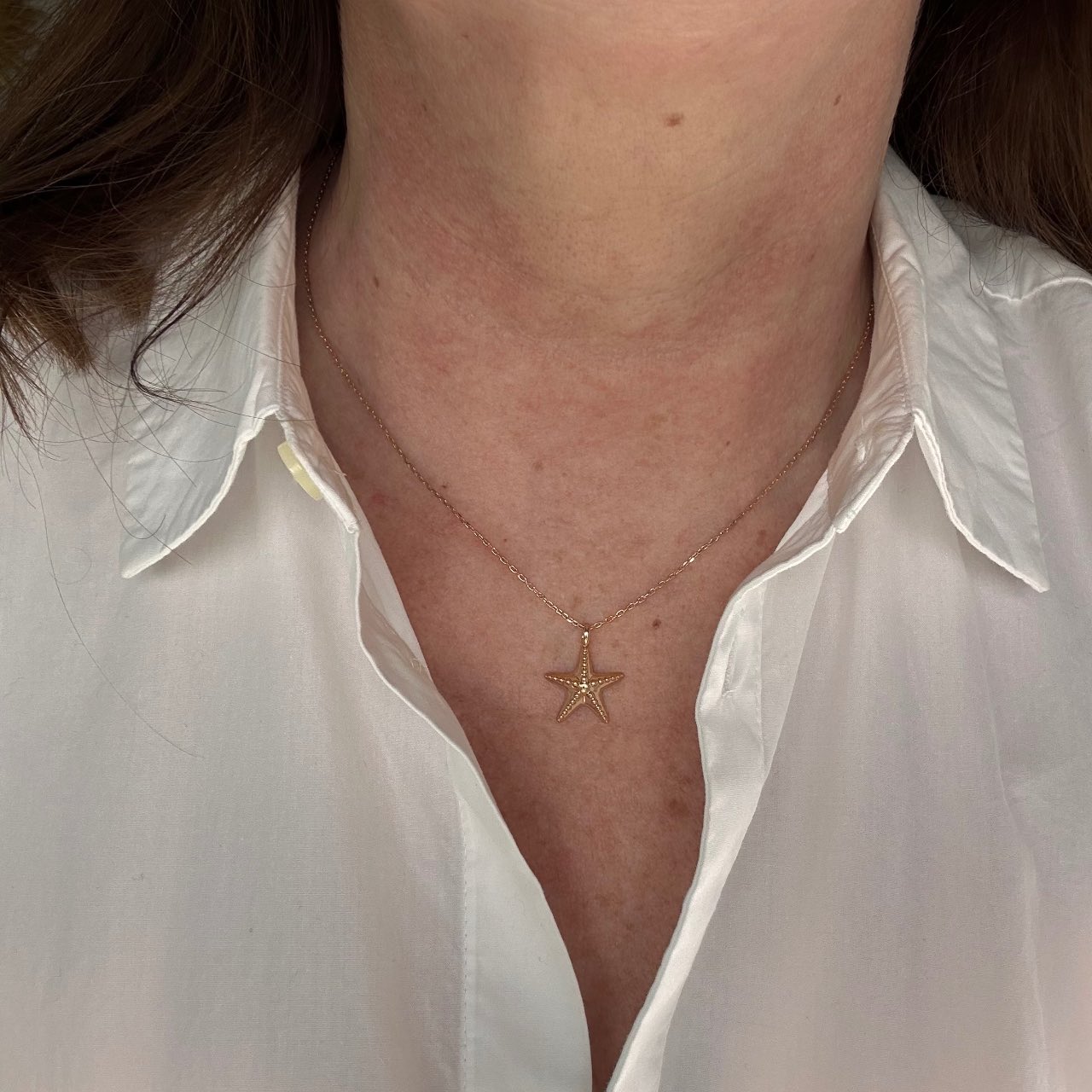 Collier pendentif étoile de mer