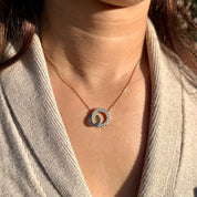 Collier plaqué or martelé