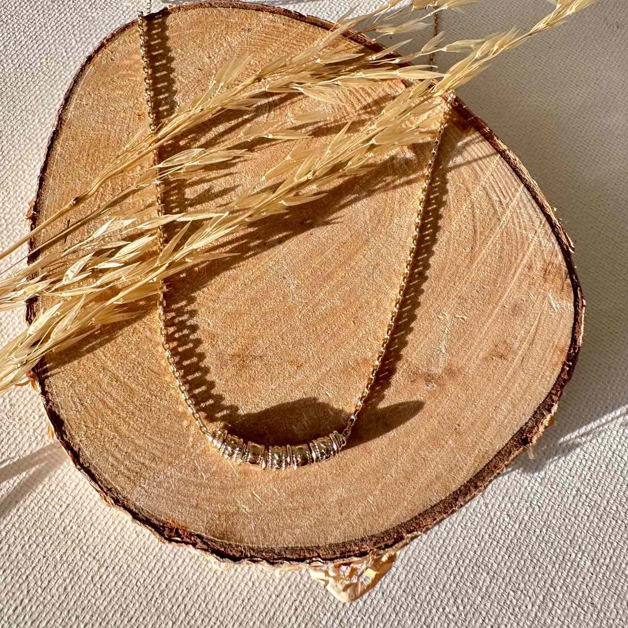 Collier talisman plaqué or