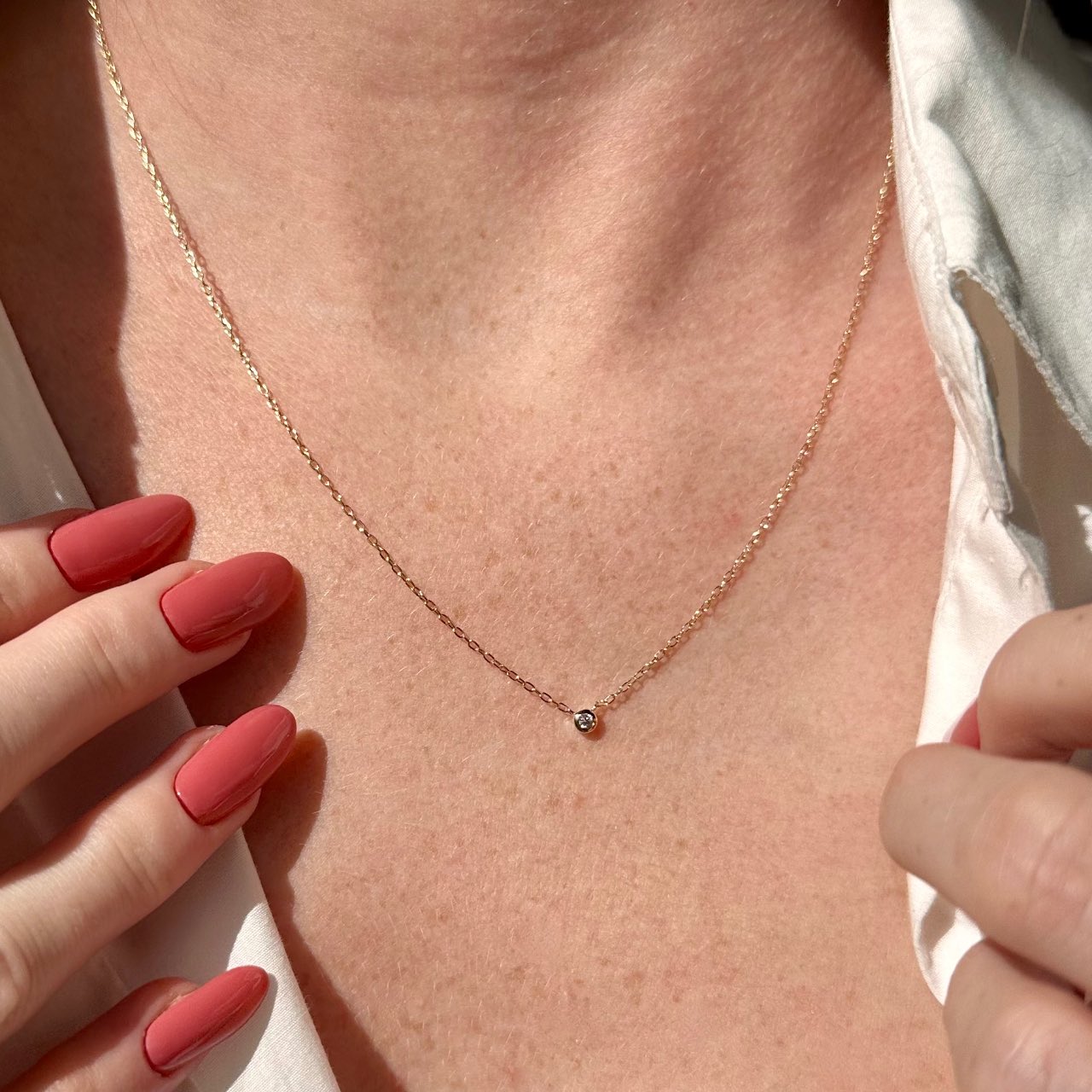 Collier ras de cou plaqué or mino oz