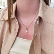 Collier plaqué or perle de culture