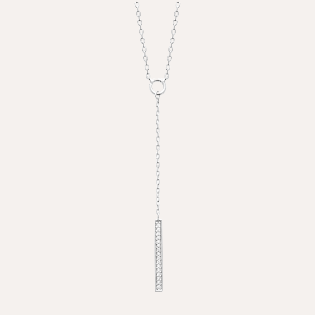 Collier plongeant argent