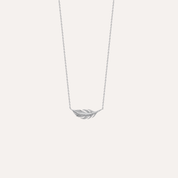 Collier plume argent