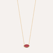 Collier pierre rhodonite Alix