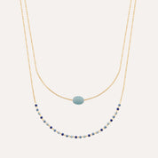 Collier plaqué or amazonite Stéphanie