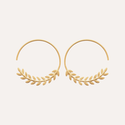 Créoles feuillage plaqué or